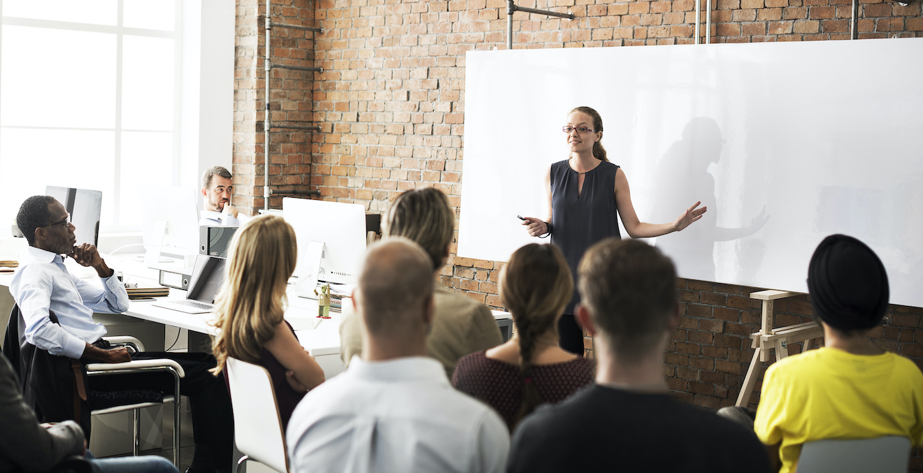 Business Team Training Listening Meeting Concept
